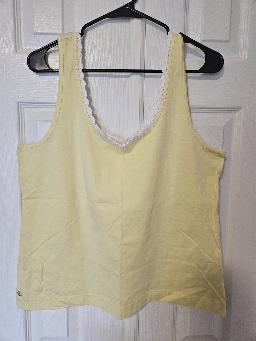 NWT Lilly Pulitzer Yellow Tank With Crochet Trim